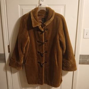 Women's size 1x Dennis Basso faux fur coat